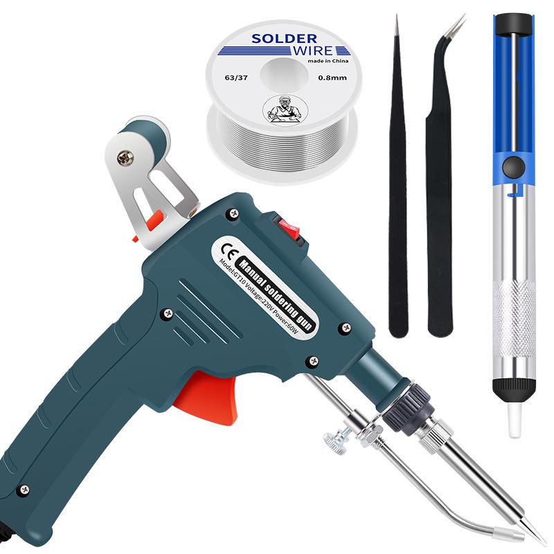Cordless 60W Electric Soldering Iron Gun with Auto Tin Feed