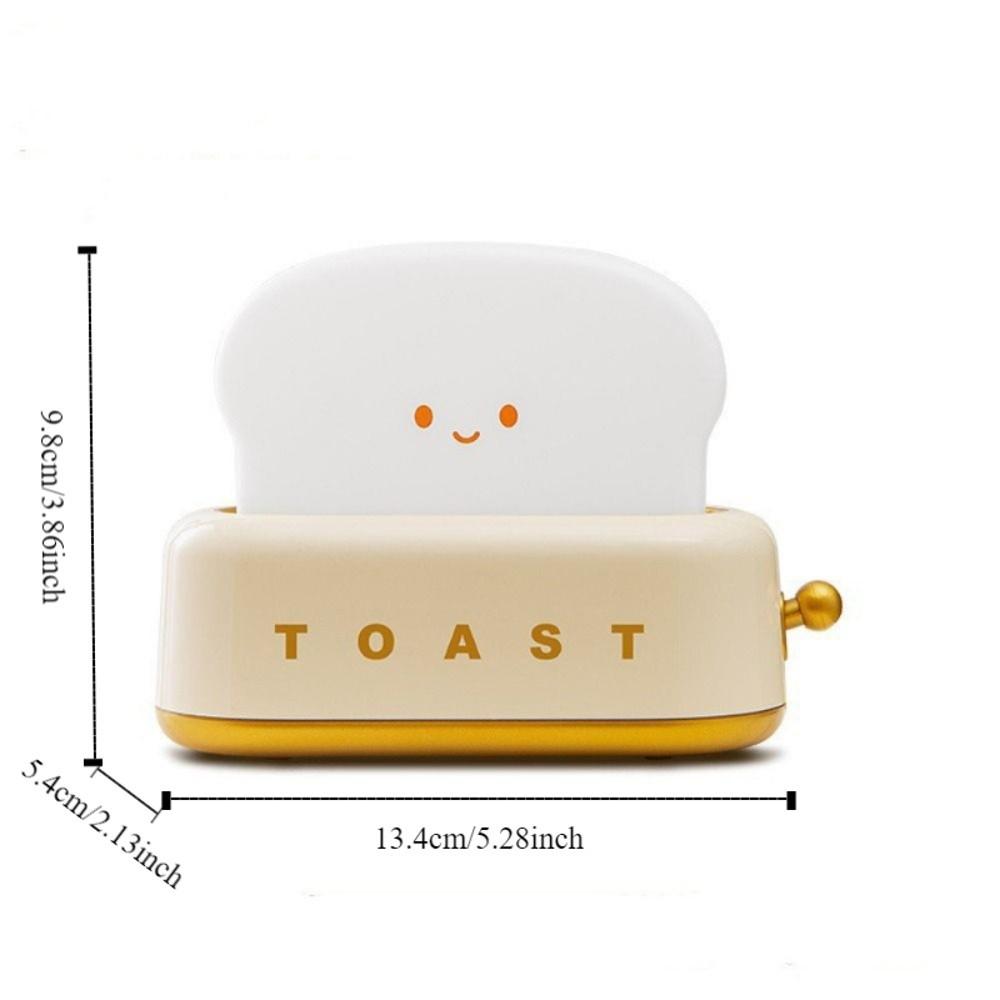 Cartoon Toaster Lamp Dimmable Mini Table Lamp Ambient Lighting Bread Toast Table Light  Bedroom