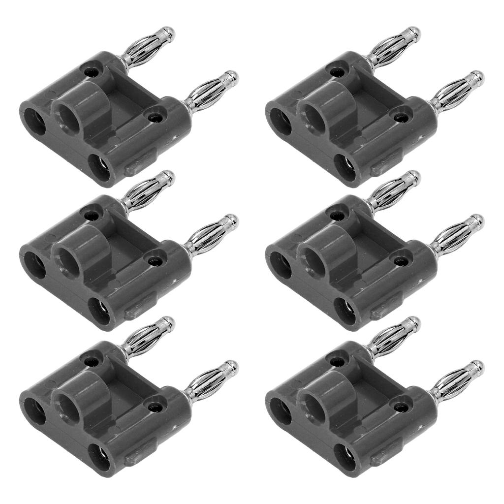 10Pcs 2 Way Banana Plug Brass PE Double Banana Socket for Electronic Instruments AutomobilesBlack