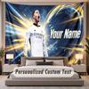 Custom Name Text Tapestry Jude Bellingham Personalized Polyester Wall Tapestry For Bedroom And Room