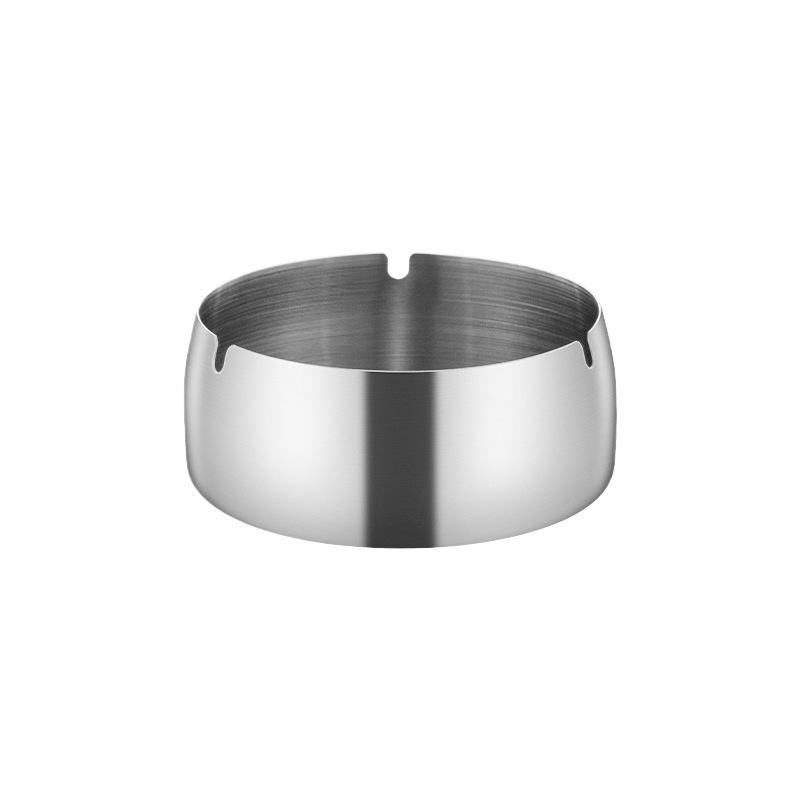 Commercial Windproof Stainless Steel Ashtray - Large Size, Custom Logo for Household, Internet Cafe, Hotel, and Restaurant Use