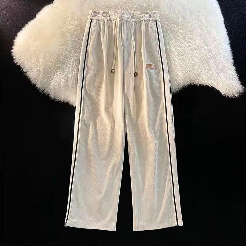 Herren Cord Jogginghose mit Seitenstreifen - Trendige lockere Passform für Frühling & Herbst