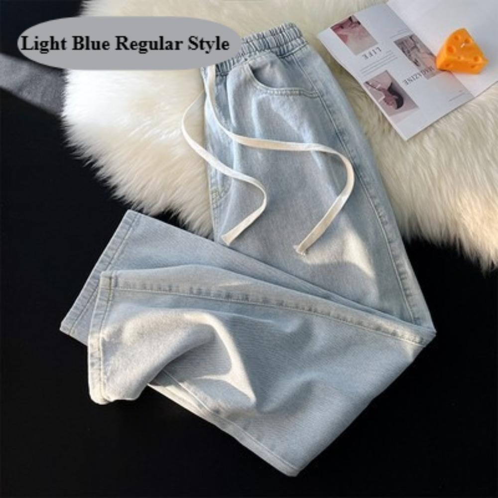 Stilvolle Damen-Winterjeans, Verdickte Denim-Hose mit Fleecefutter und Kordelzug-Taille, Bequeme Freizeitjeans für Alltag & Ausflüge
