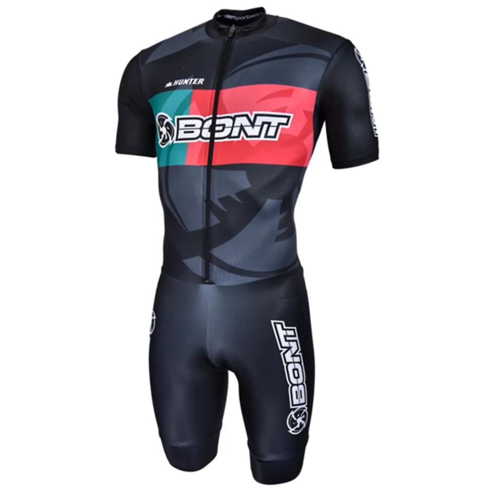 BONT Racing Skinsuit Men’s Speed Inline Roller Skate Skinsuit Fast Skating Triathlon Clothing Ciclismo Skating Jumpsuit Cycling