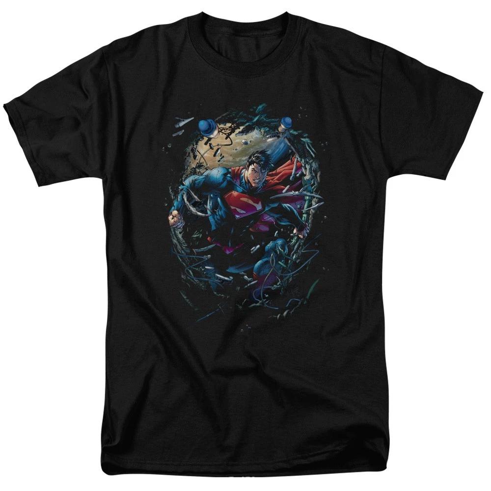 DC Comics - Superman - Breaking Space - Adult Unisex T-Shirt - Black XXXL