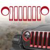 Mesh Grille Grill Insert+Headlight Turn Light Cover Trim For 2018-2022 Jeep Wrangler Jl Jlu For Gladiator Jt