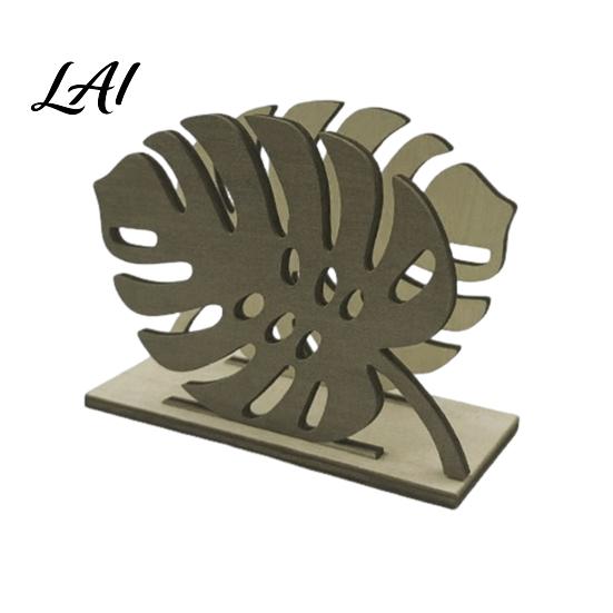 Durable Wood Tissue Dispenser Napkin Holder Leaf Shape Solid Dispenser Decorative Versatile Home Table Ornament Paper Towel Organizer for