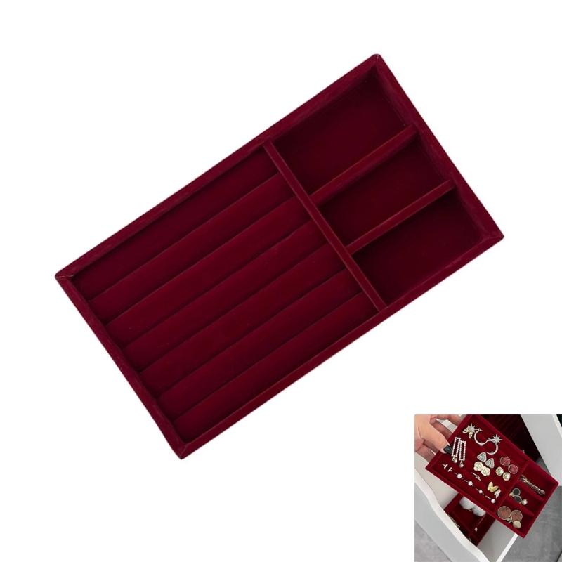 Practical Jewelry Tray Rings Organizers with Multiple Slots for Display and Storage in Drawer or Dresseer Daily Use