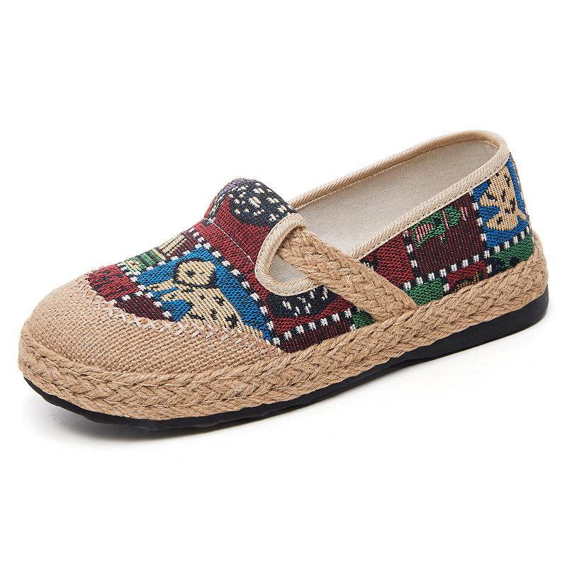

2025 Женские этнические повседневные плетеные полушлепанцы - Дышащая и удобная летняя обувь 39