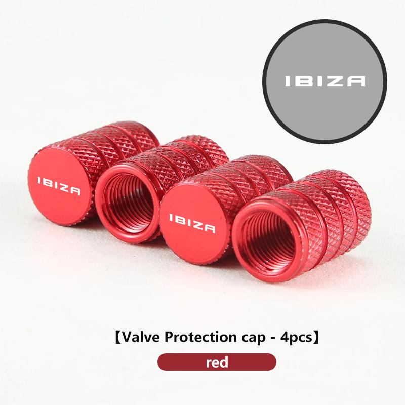 vhzh5 4pcs Car Wheel Tire Valve Rim Stem Cover Airdust Waterproof Cap For Seat Leon Ibiza Toledo Mk3 Mk2 FR Cupra Formentor Alhambra