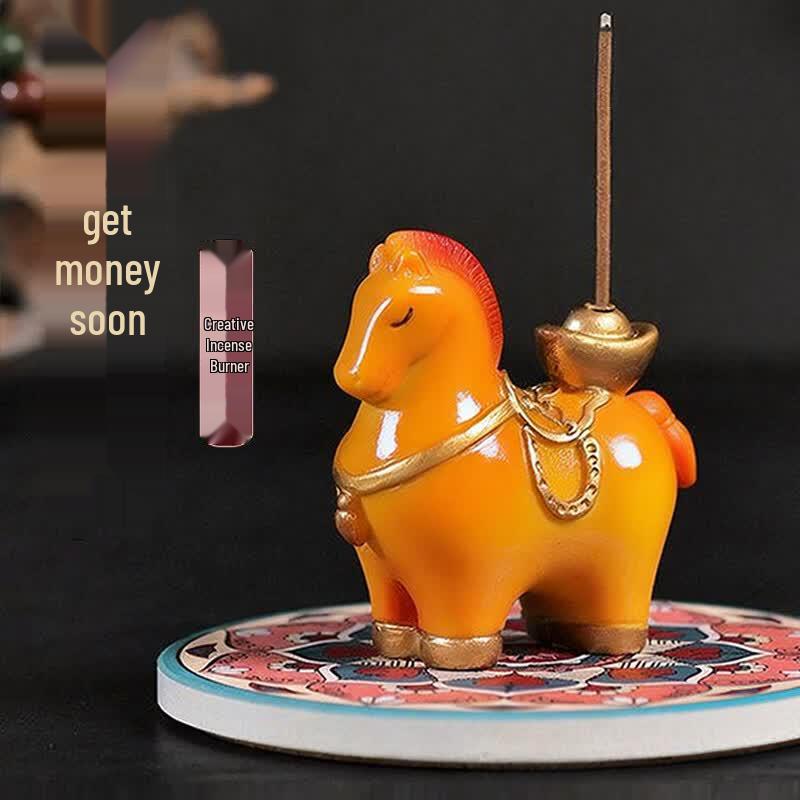 Auspicious Horse Ceramic Incense Burner