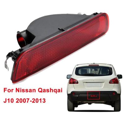 Red Rear Bumper Tail Central Fog Lamp Reverse Reflector Brake Lights Cover for Nissan Qashqai 2007- 2013 Car AccessoriesGood Product