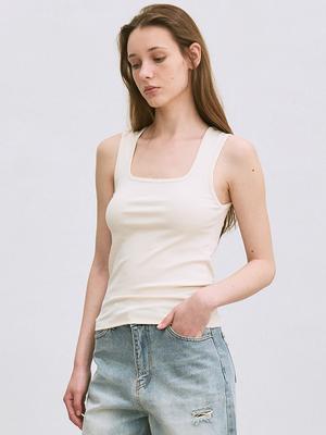 LE Square Neck Tank Top (Cream)