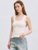 Le Square Neck Tank Top (Cream)