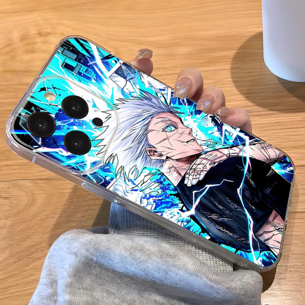 

Cool Jujutsu Satoru Gojo Phone Case For IPhone 17 Pro Max 16 15 14 Pro Max 13 11 Xs Xr 8 7Plus Transparent Cover iPhone 13 Mini