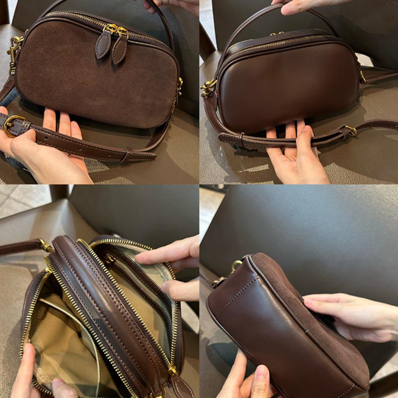Spring/Summer 2026 Women's Retro Velvet Crossbody Handbag with Single Shoulder Strap
