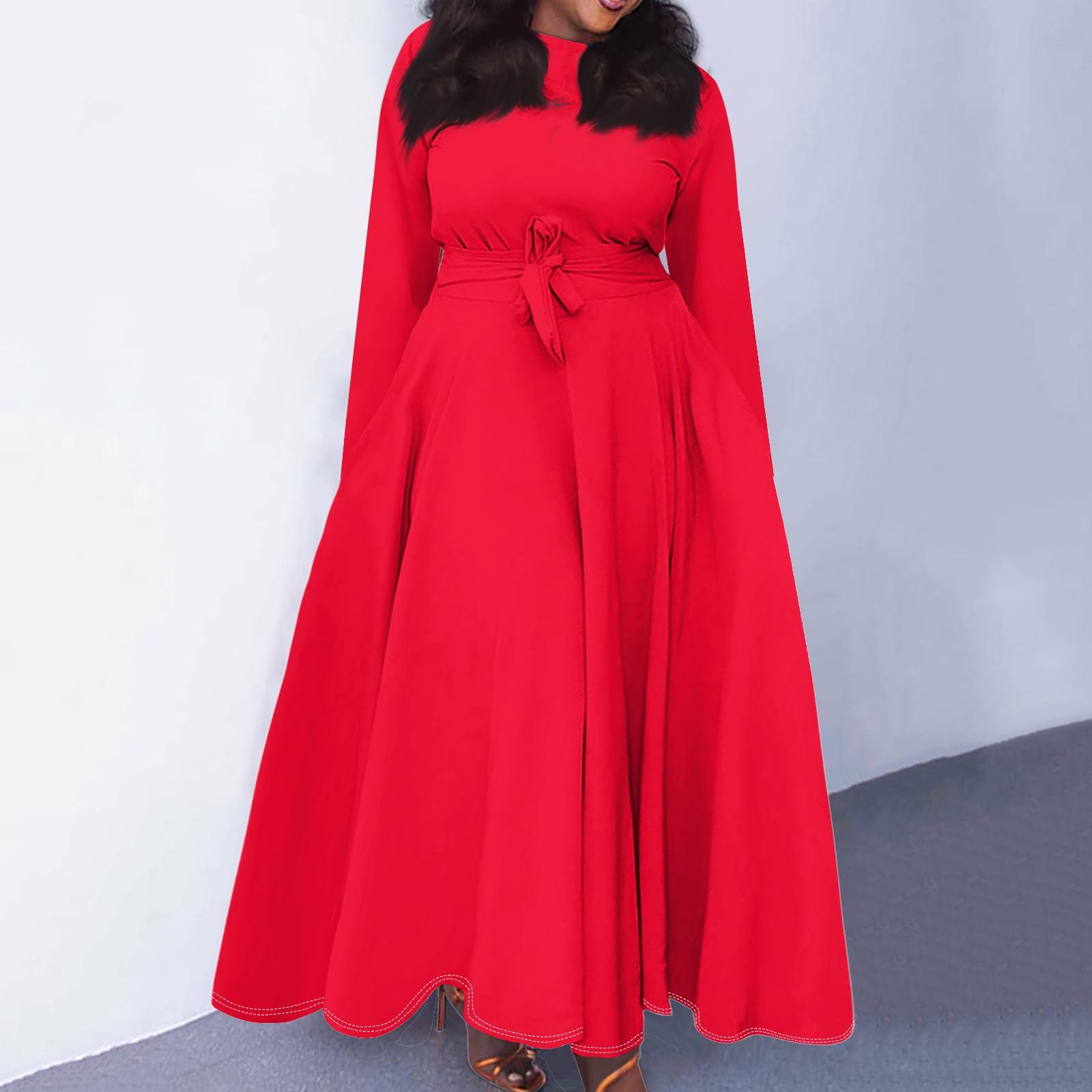 

Женское повседневное модное платье большого размера с круглым вырезом и длинным рукавом с карманами на бретелях XXXXXL горячий розовый