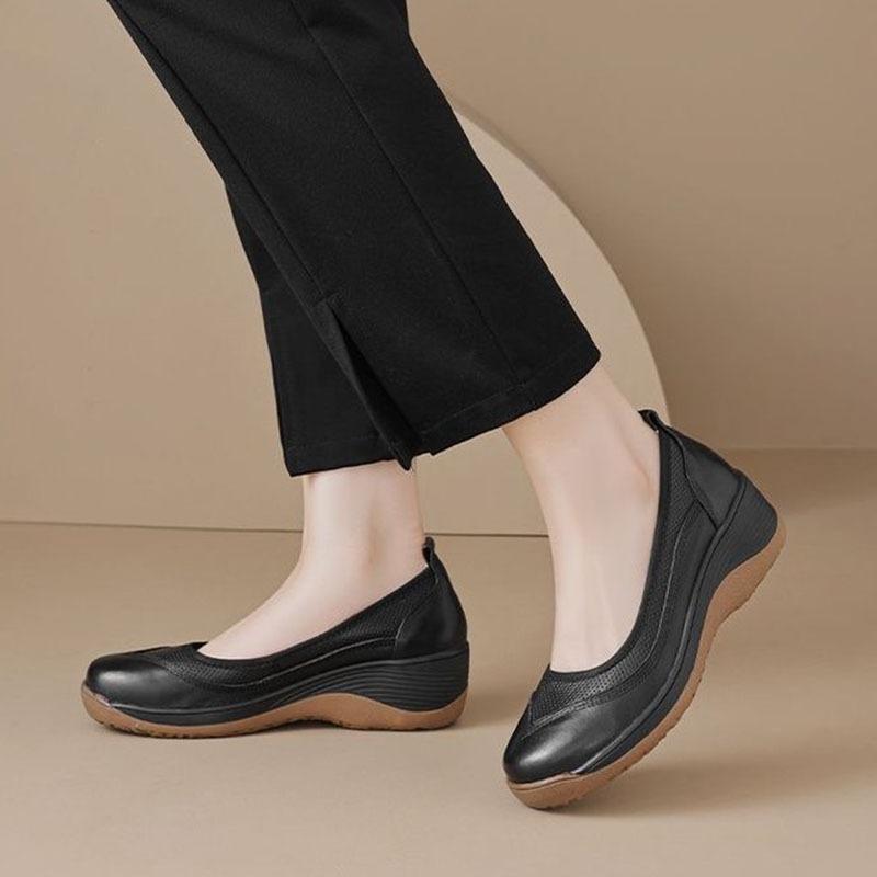 Comemore Round Toe Solid Ladies Vulcanize Shoes Casual Solft Sole Mary Jane Shoes Comfortable Slip On Loafers Zapatillas Mujer