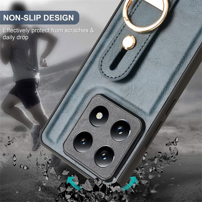 Für 14T Pro Hülle Modering Handgelenksschlaufe Telefonhalter Hülle Für 14T Pro Lederhülle Fallfeste Abdeckung