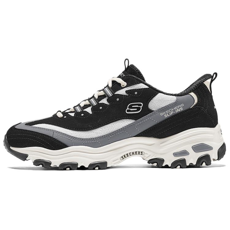 Skechers D LITES 1.0 Slip-ins Мужские Черный Белый Серый Низкие Папины Кроссовки 232422-BKNT 40