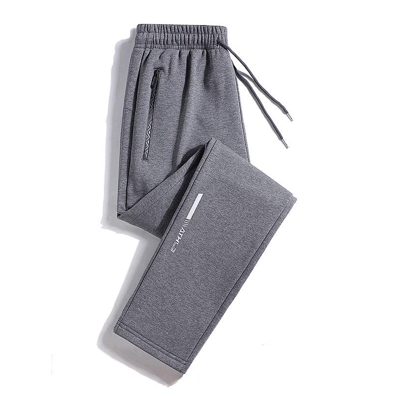 2025 Men's Straight Loose Sports Sweatpants - Versatile Spring & Autumn Casual Plus Size Pants