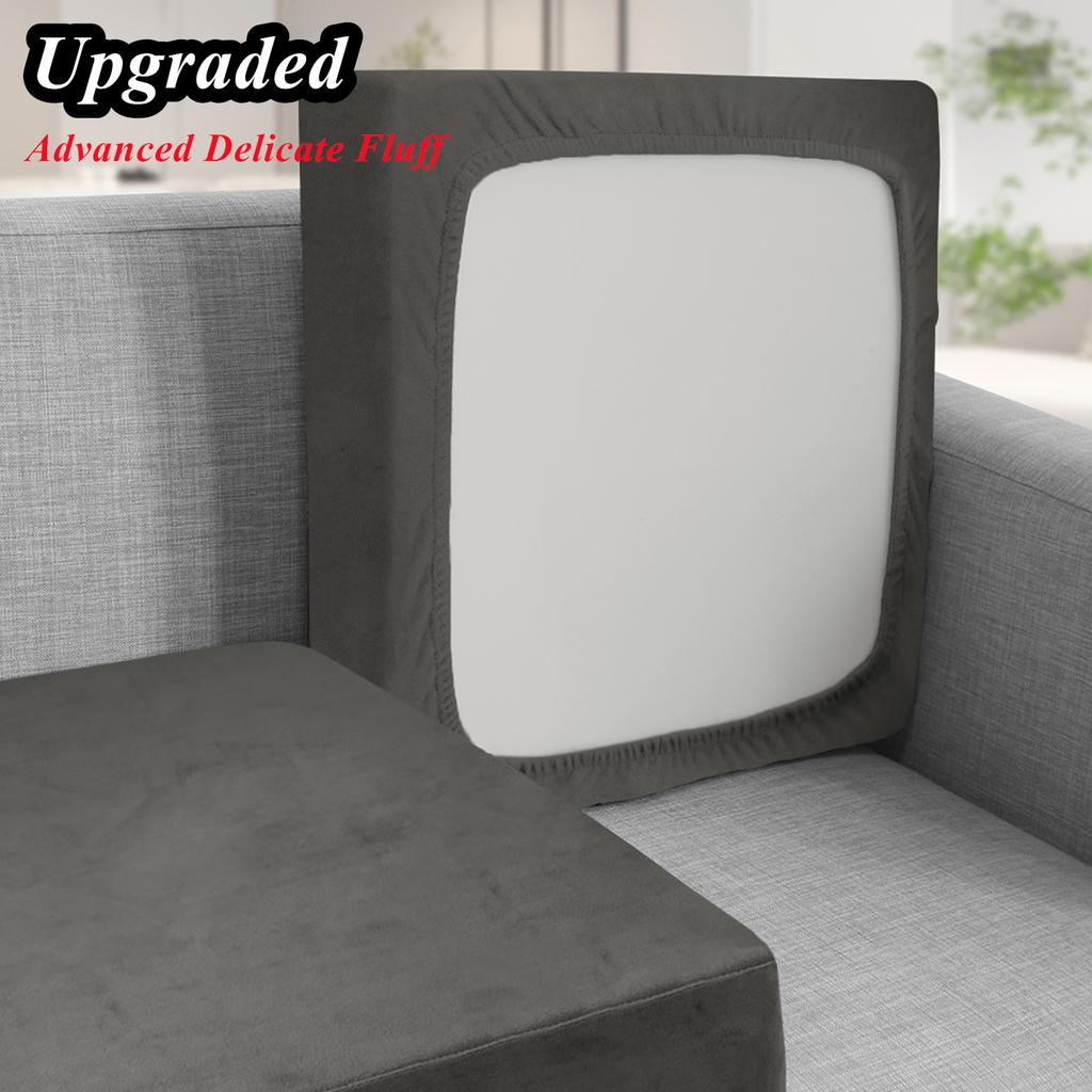 Sofa Cushion Covers Stretch Velvet Sofa Seat Cover Universal Non-Slip Elastic Couch Slipcovers Replacement Furniture Protector