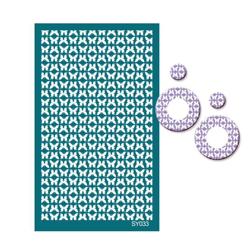 23 Styles Self-Adhesive Silk Screen Stencils for Polymer Clay Palm Leaves Reusable Mesh Transfer Printing Earring Jewelry Making