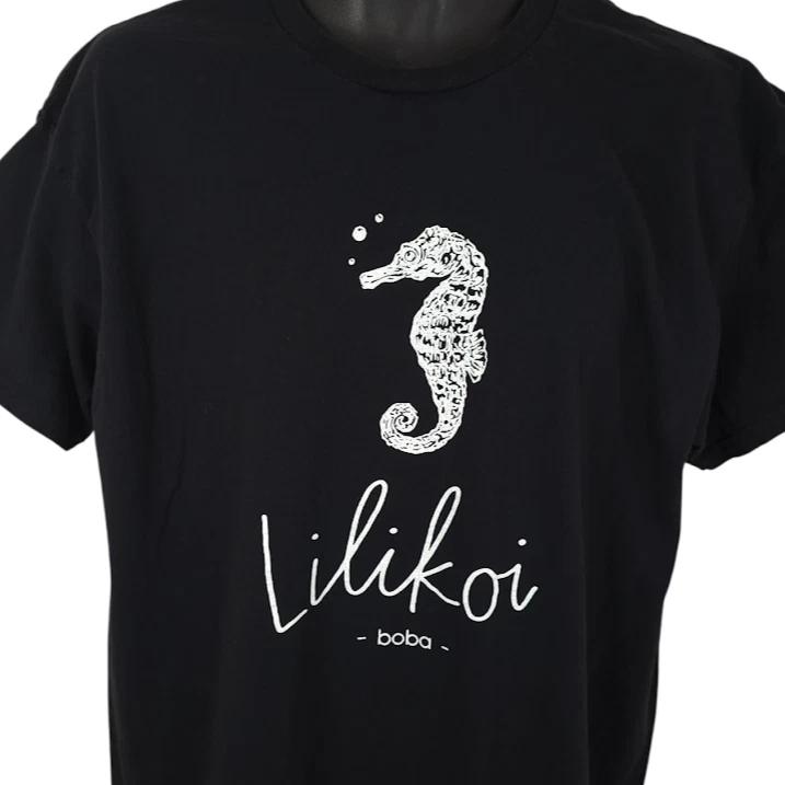 Lilikoi Boba T Shirt Mens Size XL Black Las Vegas Seahorse Travel Destination L