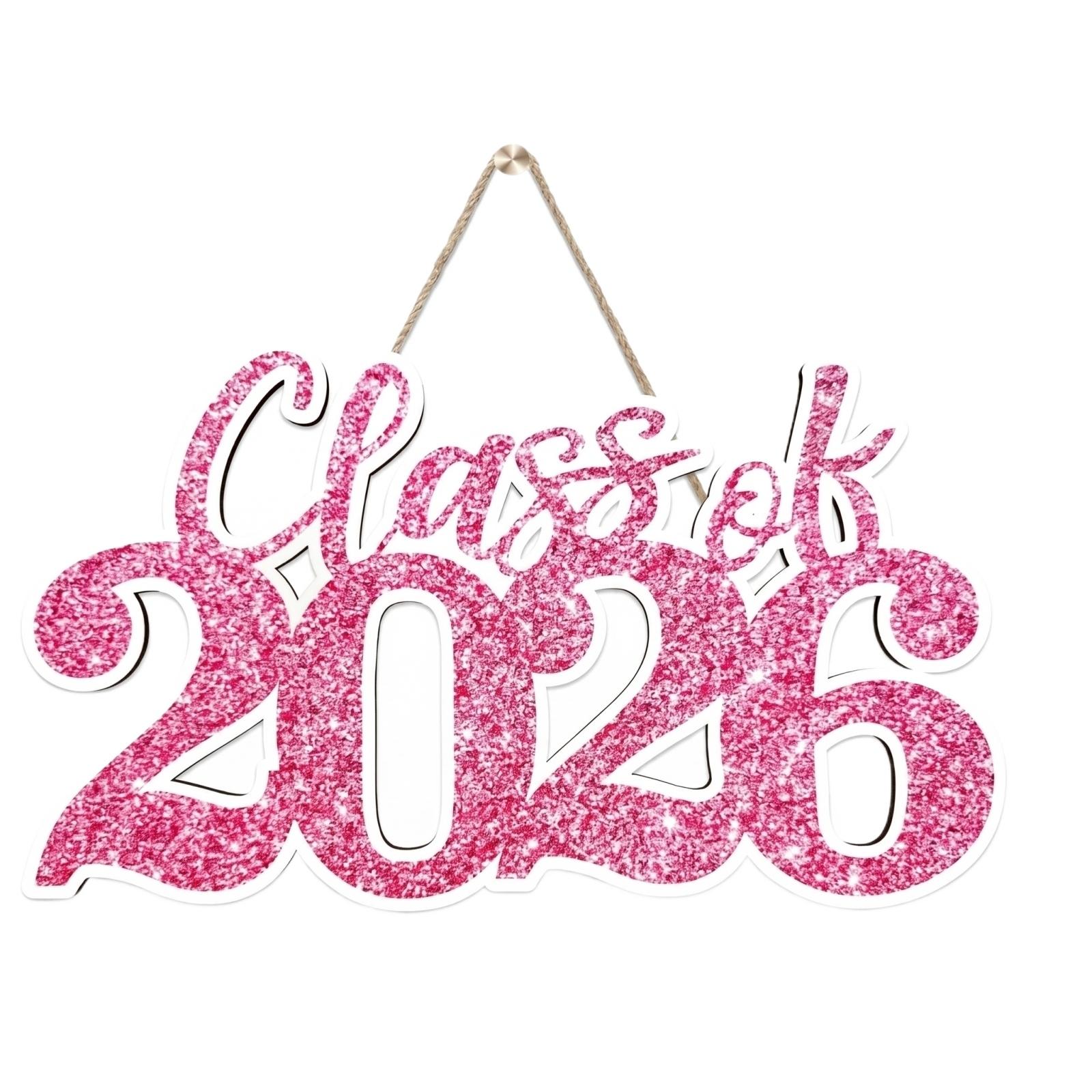 

2026 New Wooden Graduation Signs, Graduation Photo Booth Props, And Party Decorations One Size рожевий