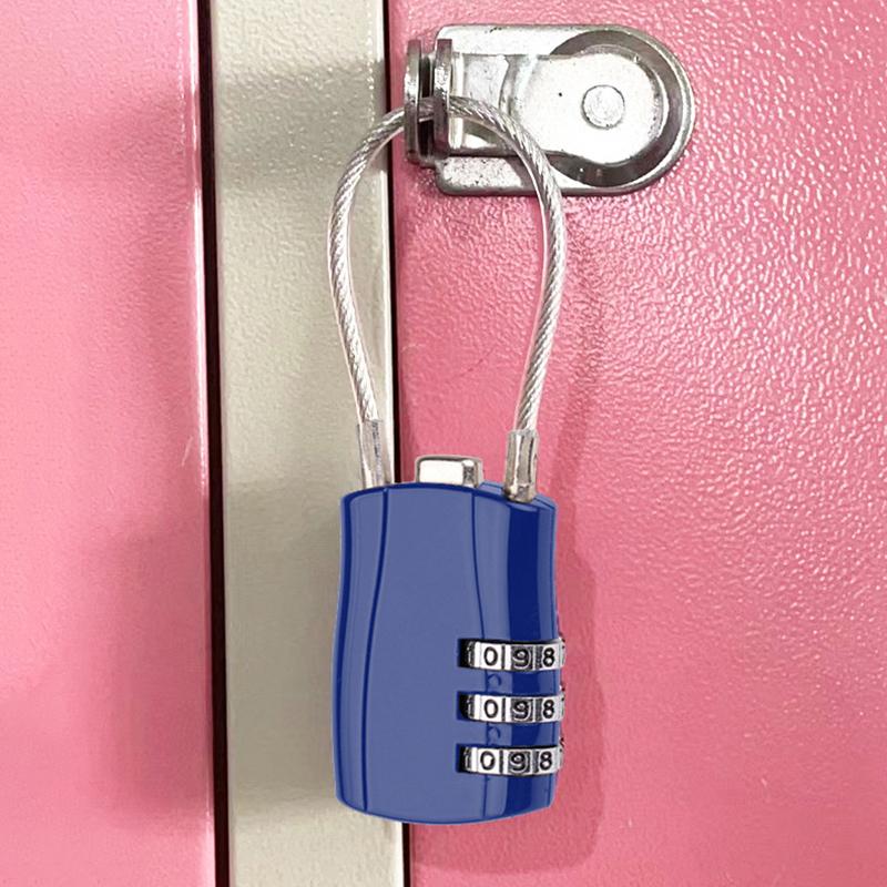 Mini Helmet Lock Anti-Theft 3 Digit Password Mtb Road Bike Locks For Scooter Motorcycle Portable Cycling Bicycle Cable Lock