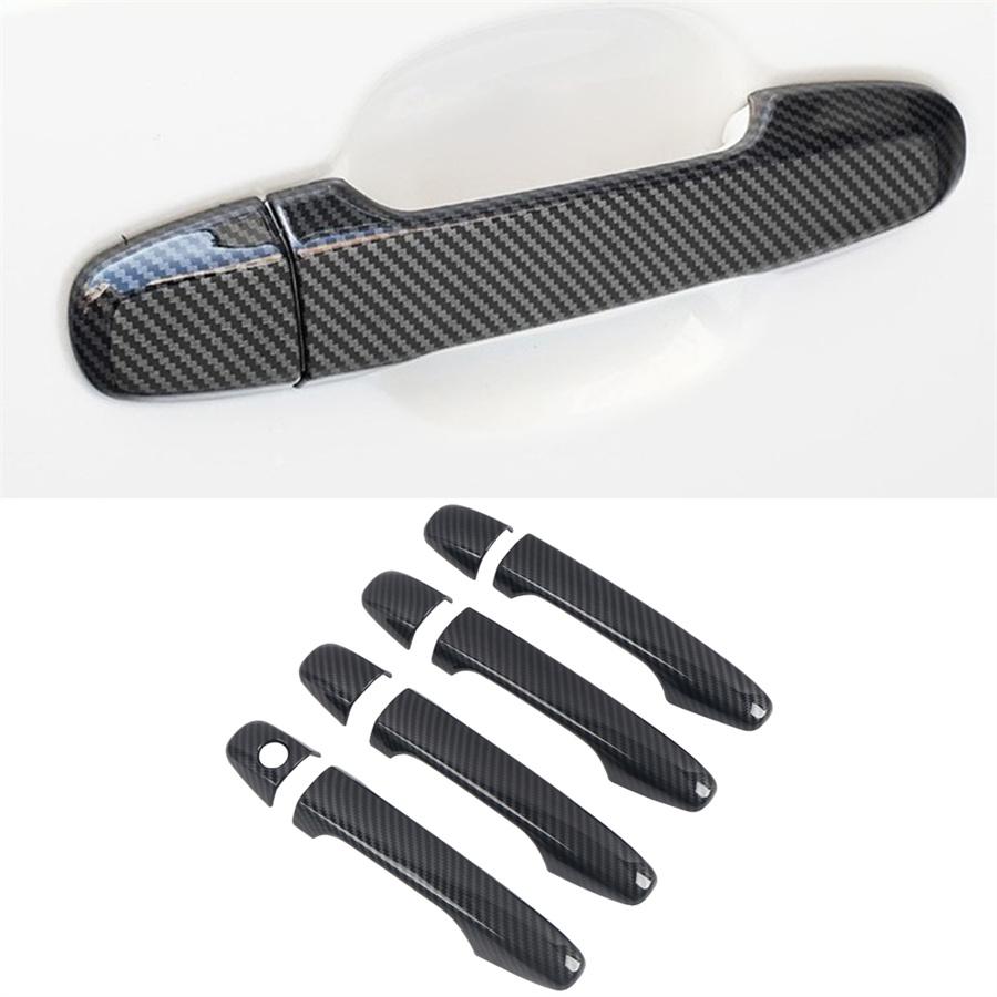 For Subaru Wrx Sti 2015-2021 Carbon Fiber Look Exterior Car Door Handle Cover Trim