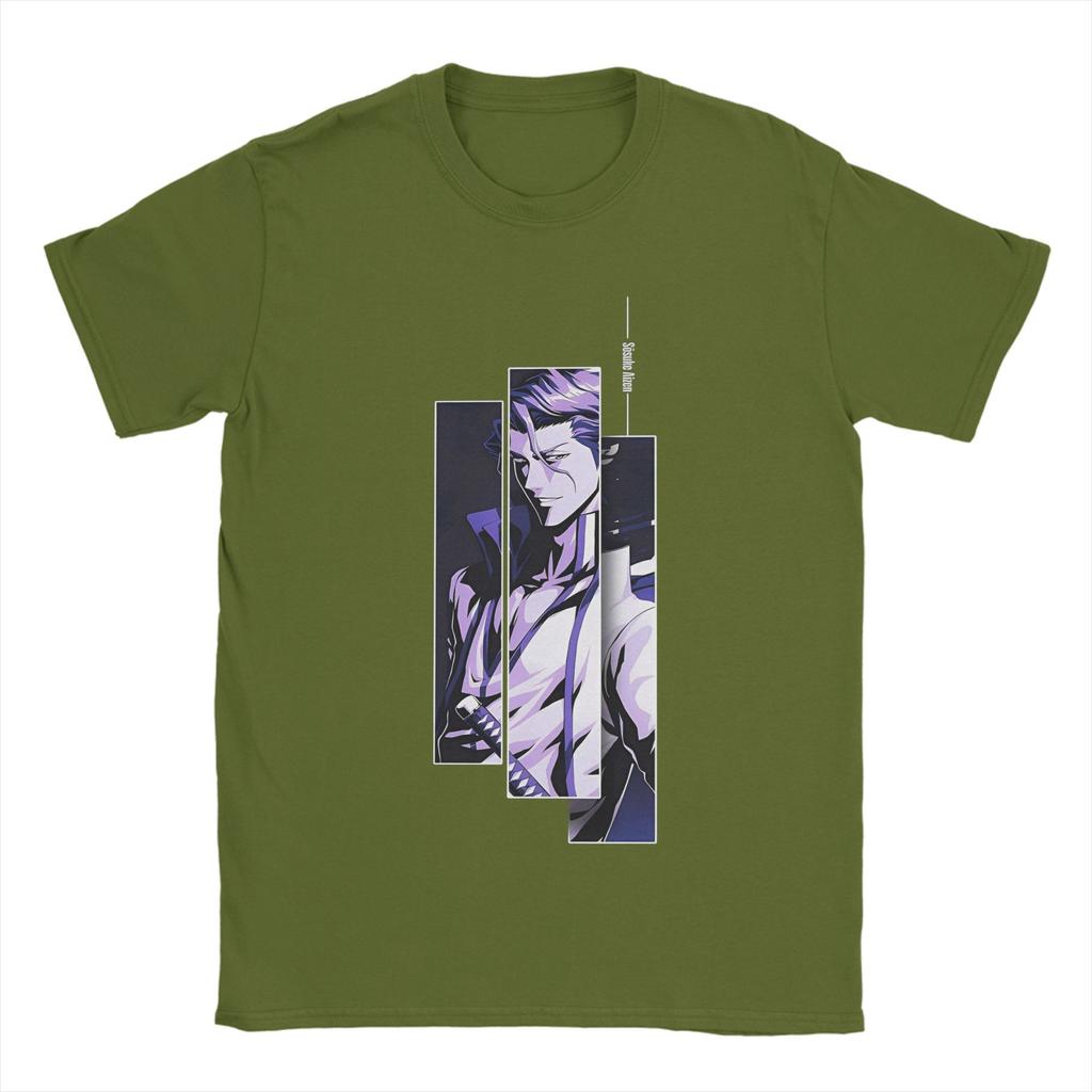 Funny Aizen Sousuke T-Shirt Men O Neck 100% Cotton T Shirt Short Sleeve Tee Shirt Gift Tops