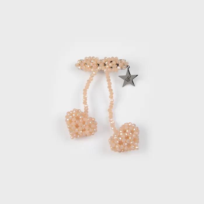 Beaded Hair Clip (Apricot Cream)_CHERRYx2 BEADED HAIR CLIP (APRICOT CREAM)