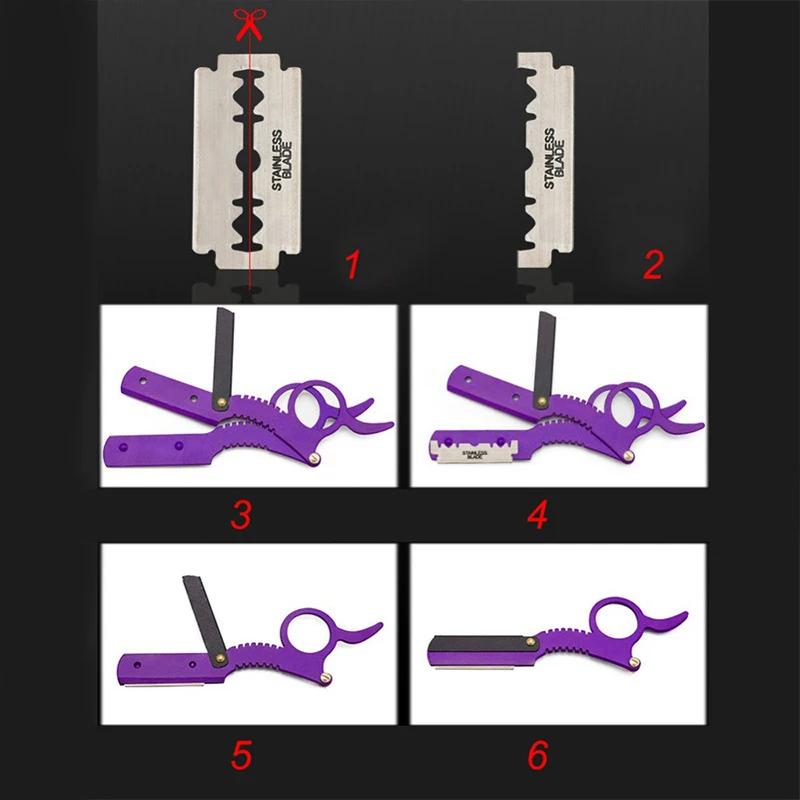 Barber Razor Men Haircut Beard Eyebrow Shaving Tool Straight Edge Manual Depilation Razor Hairdresser Trimming Shaver Barbershop