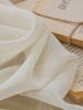 Beige Sheer Curtains White Korean Simple Mesh Veil for Living Room, Bedroom