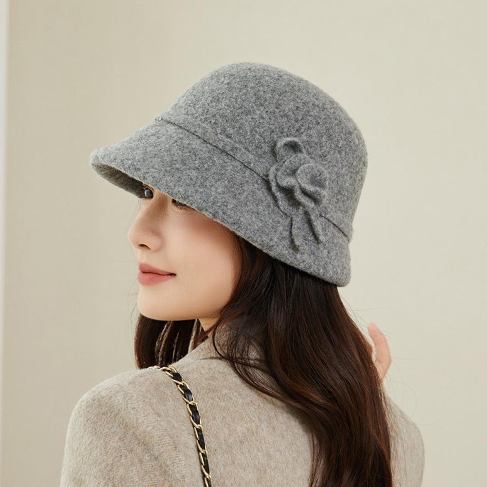 

Windproof Bucket Hat Thickened Basin Caps Trendy Women Fisherman Hat Women сірий