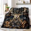 Elk Customize Your Name Outdoor Blanket Used For Chair Office Sofa Bed Camping Soft And Warm Giving Friends And Relatives Birthday Graduation Gift