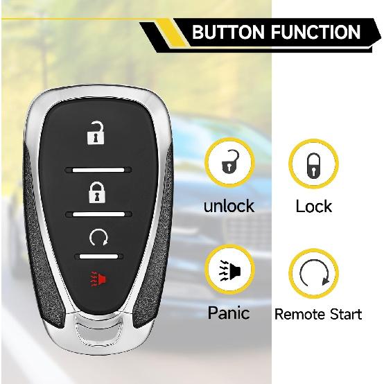Smart Key Fob Replacement Fits for Chevy Blazer Traverse Trailblazer 2024 Chevy Bolt EUV/EV -2024 Proximity Car Keyless Entry Remote Control