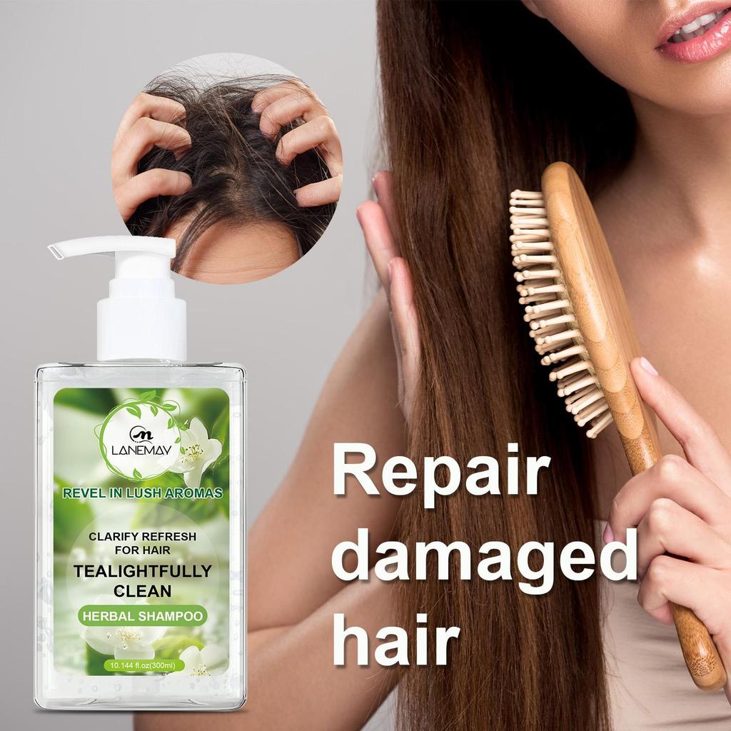 Herbal Shampoo-Gentle Cleanses and Moisturizes Hair-Balances Scalp Oil & Water-Suitable For All Hair Types, 300ml
