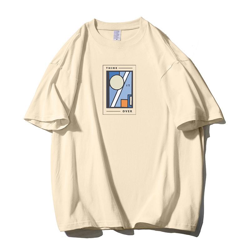 Shellsuning Oversized bavlněná trička s grafikou Muži Léto Měkké Trička s krátkým rukávem Dámská Móda Univerzální pulovry Dámské