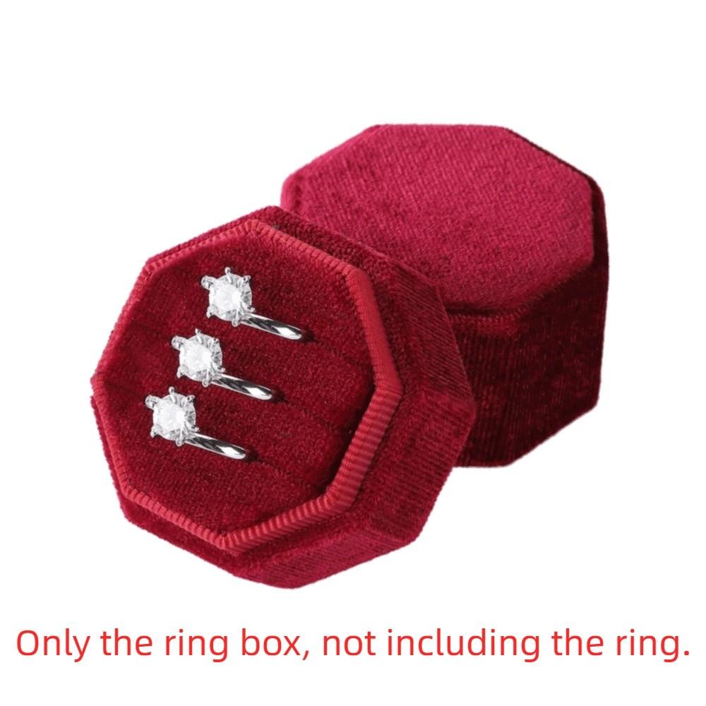 Dustproof Flannel Jewelry Case Elegant Gift Packaging Box Engagement Rings Storage Box for Couples