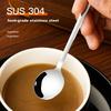 304 Stainless Steel Coffee Spoon with Long Handle, Ice Spoon, Small Soup Spoon, Honey Spoon, Seasoning Spoon, Dessert Mixing Spoon, Golden Color