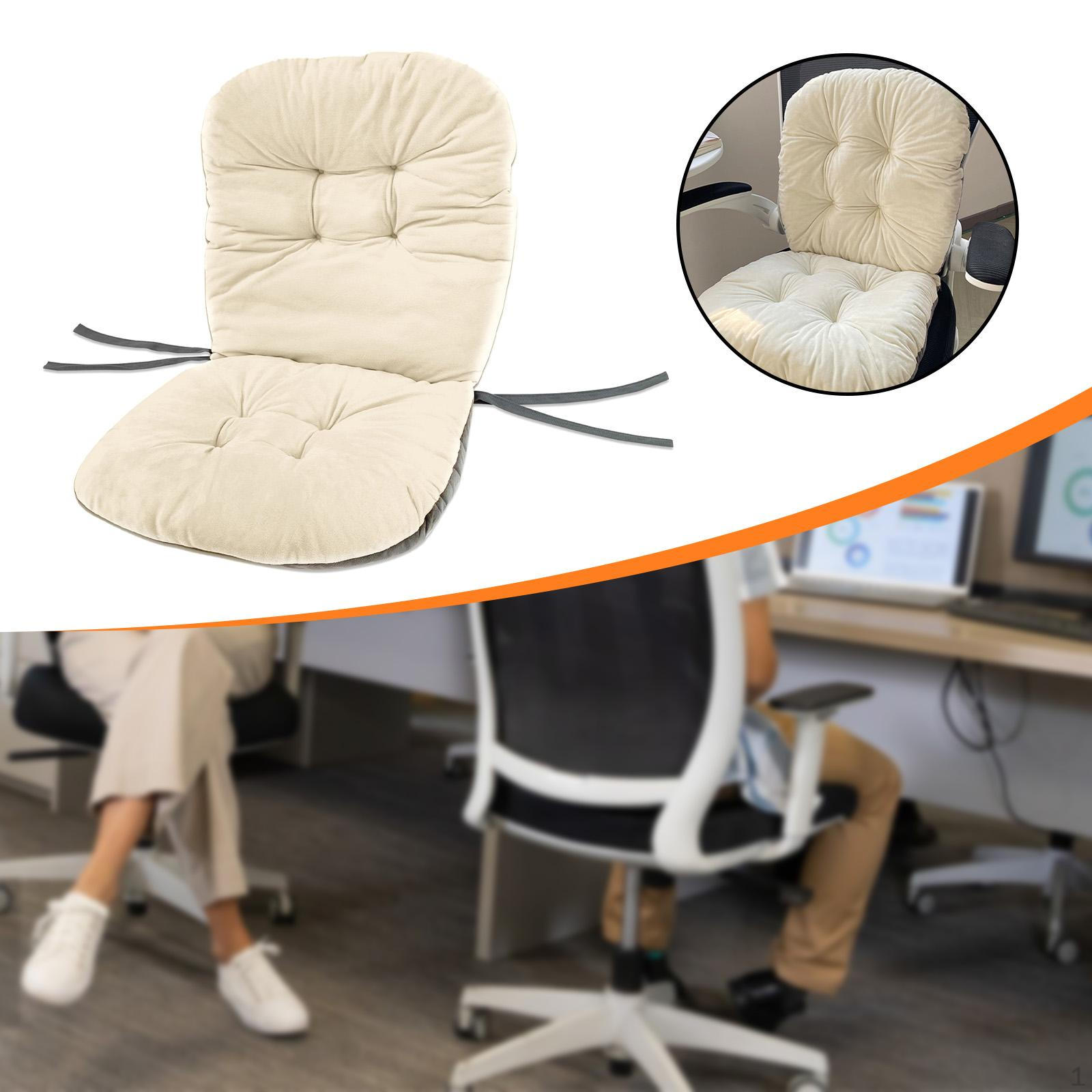 

Backrest Chair Cushion, Lounger Office Rocking Cushion for Living Room білий