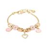 Adjustable Heart Shaped Crystal Beaded Bracelet Handmade with Chain Charm Anklet