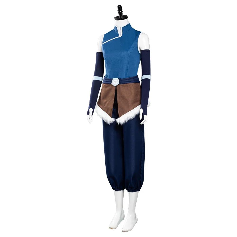 La Leggenda di Korra Stagione 4 Costume Cosplay Taglia Adulto Avatar Korra Outfit per Uomini e Donne