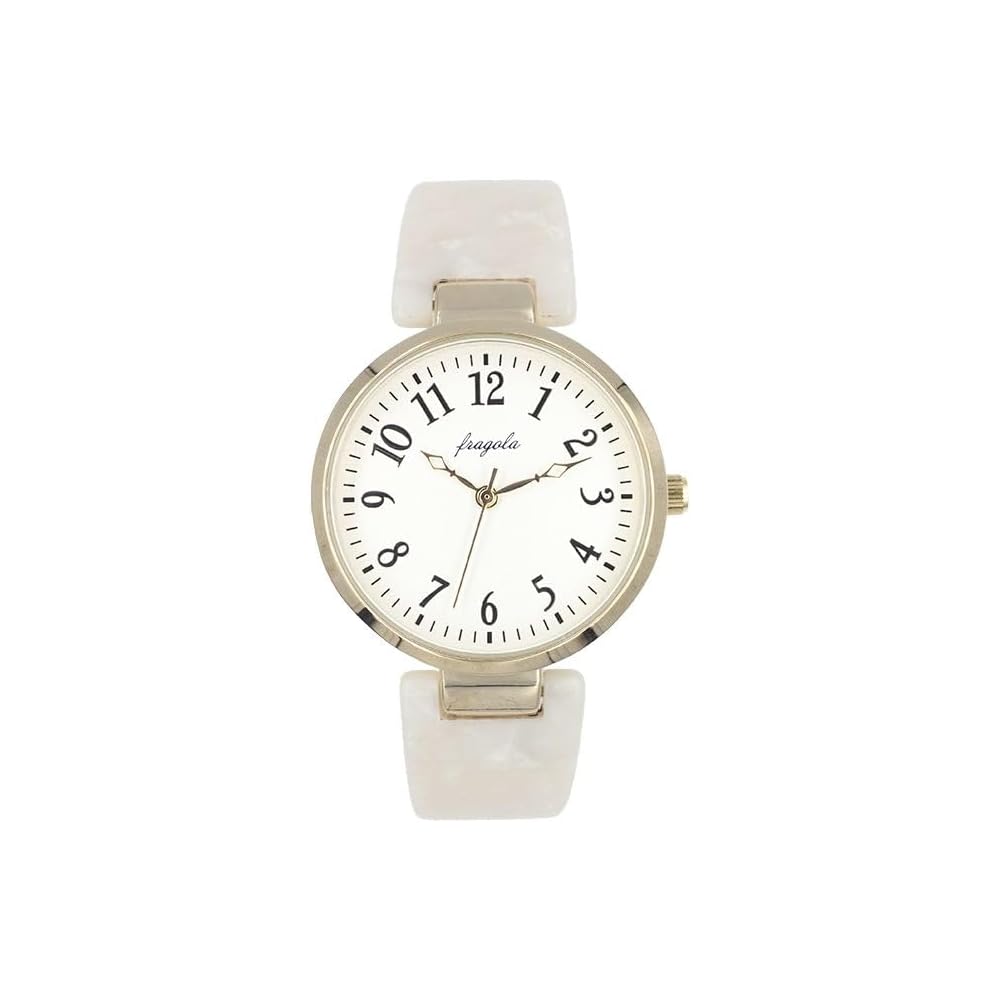 Follow Fragola Round Acetate Bangle Watch Silver N02224S-3