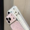 Large Window Diamond Grid PU Leather Phone Case for iPhone 13 17 ProMax 16 15 14 Pro Max Glass Lens Protecti Cover Funda