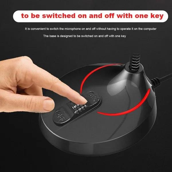 USB Microphone Omnidirectional Recording Studio Speech Mic for PC Desktop Usb / 3.5mm Plug Condenser Microphones