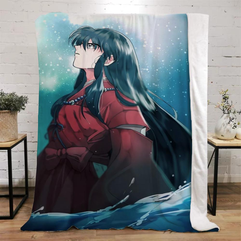Inuyasha Warm Winter Blankets for Sofa Cover Blanket Bed Throw Luxury Bedding Beach Towel Knitted Plaid Home and Decoration Knee