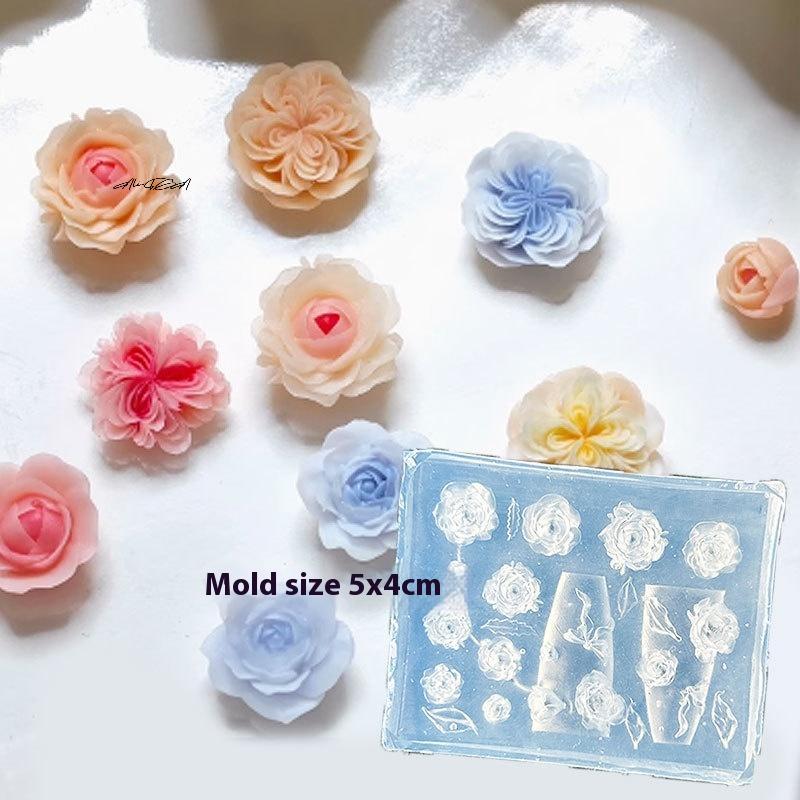 3D Flower Butterfly Nail Art Silicone Mold Multi-style DIY UV Acrylic Resin Nail Decoration Mould for Manicure Salons